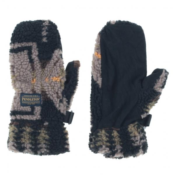 ペンドルトン ジャカード ボア ミトン 000-213032 キャンプ 小物 : BLACK PEN...