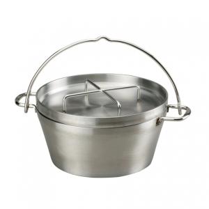 燕三条製】TSBBQ ライトステンレス三層鋼 ダッチオーブン 8インチ