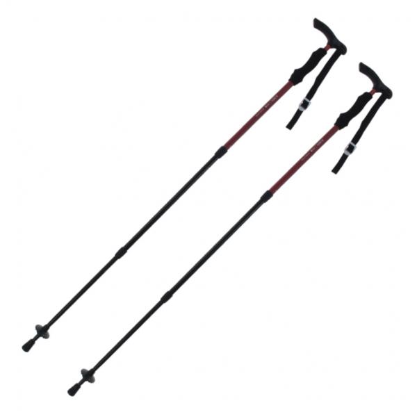 ティゴラ T型・I型兼用 トレッキングポール 2本セット TP-202TSL RD トレッキング ポ...