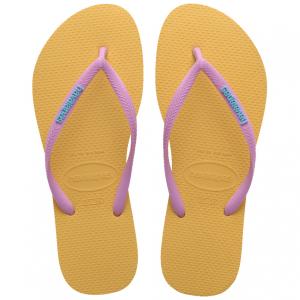 ハワイアナス Slim Logo Pop Up 4119787 5559 レディース マリン ビーチサンダル : イエロー havaianas｜alpen-group