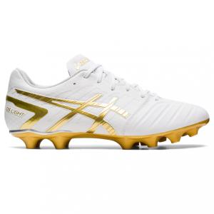 アシックス DS LIGHT WIDE ディーエス ライト ワイド 1103A069 メンズ サッカー スパイクシューズ 3E : ホワイト×ゴールド asics｜アルペングループヤフー店