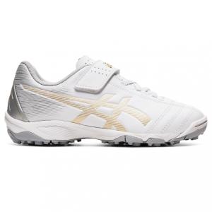 アシックス JUNIOLE 6 TF ジュニオーレ 6 TF 1104A045 ジュニア キッズ・子供 サッカー トレーニングシューズ 2E : ホワイト×ゴールド asics｜アルペングループヤフー店