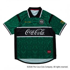 コカ・コーラ サッカー/フットサル 半袖シャツ ゲームシャツ CC-8SW1026TS : グリーン Coca-Cola