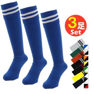 ティゴラ メンズ サッカー/フットサル ソックス Mストッキング 2本ライン 3足セット 3足組 TR-8SA1112SK TIGORA