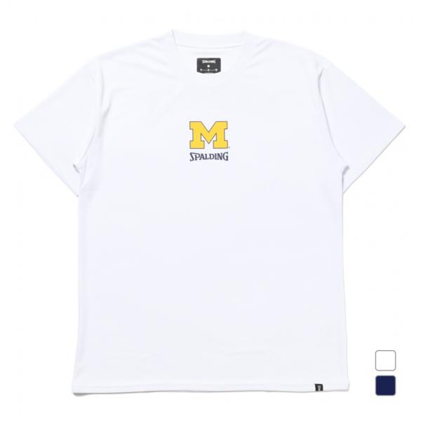 スポルディング メンズ レディス バスケットボール 半袖Tシャツ Tシャツ ミシガン アーチ ロゴ ...