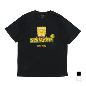 スポルディング ジュニア キッズ・子供 バスケットボール 半袖Tシャツ ジュニア Tシャツ スポンジ・ボブ ロゴ SJT25061S SPALDING