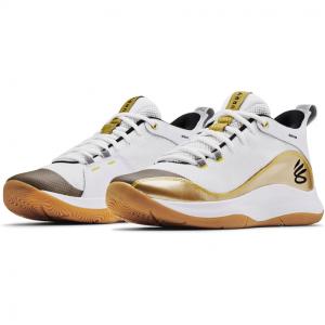 アンダーアーマー UA 3Z5 NM 3024764 メンズ レディース バスケットボール シューズ バッシュ D : ホワイト×ゴールド UNDER ARMOUR