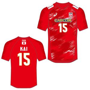アシックス バレーボール 半袖Tシャツ 2026 バレーボール男子日本代表レプリカTシャツ 甲斐選手 2053A323 バレーボール日本代表 男子 甲斐優斗選手 asics｜アルペングループヤフー店