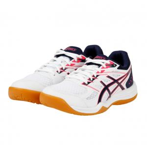 アシックス アップコート 4 GS UPCOURT 4 GS 1074A027 ジュニア キッズ・子供 バレーボール シューズ 2E : ホワイト×ネイビー asics