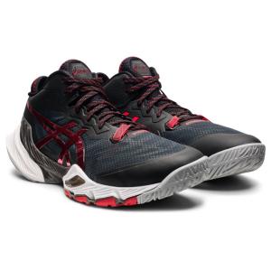 アシックス METARISE 1051A058 メンズ レディース バレーボール シューズ 2E : ブラック×レッド asics