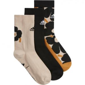 アディダス レディース 3P ソックス マリメッコ MARIMEKKO 3P SOCKS GV2092 pink 3足組 靴下 : ベージュ×オレンジ adidas