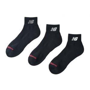 ニューバランス ソックス 靴下 ミッドレングス3Pソックス LAS55637 BK ： ブラック New Balance