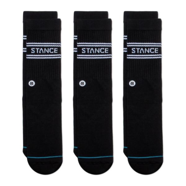 スタンス ソックス 靴下 BASIC 3 PACK CREW + A556D20SRO ： ブラック...