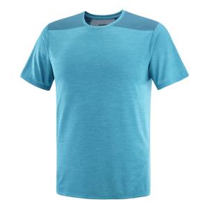 サロモン メンズ アウトドア 半袖Tシャツ アウトライン ショートスリーブ ティー OUTLINE SS TEE M LC2234300 : ピーコックブルー SALOMON｜alpen-group