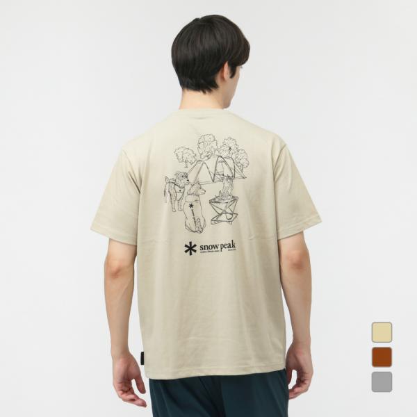 2025秋冬 【アルペン限定】 スノーピーク アウトドアカジュアル 半袖Ｔシャツ Dog Print...