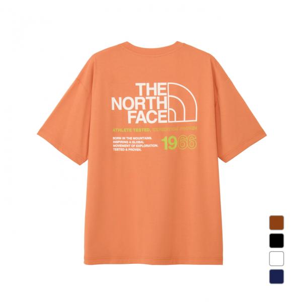 ザ・ノース・フェイス メンズ アウトドア 半袖Tシャツ ショートスリーブイーエス66ロゴワイドティー...