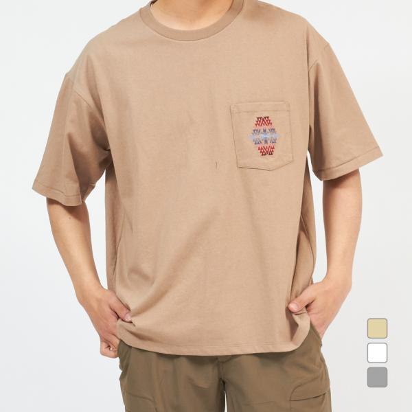 ロゴス アウトドア 半袖Tシャツ Embroidery Pocket Tee 1275-4012 L...