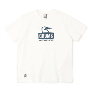 チャムス メンズ アウトドア 半袖Tシャツ ブービーフェイスTシャツ CH01-2278 W015 : ホワイト×ネイビー CHUMS｜alpen-group