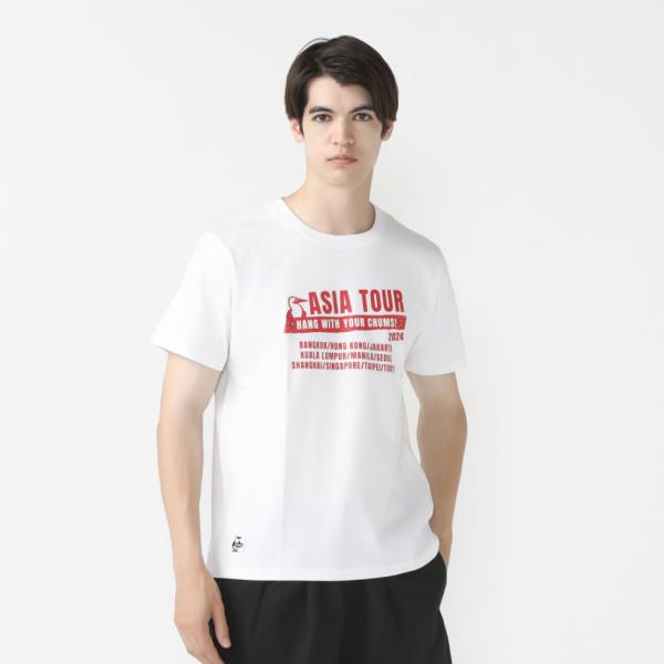 2024春夏 チャムス メンズ アウトドア 半袖Tシャツ チャムスアジアツアーTシャツ CH01-2...