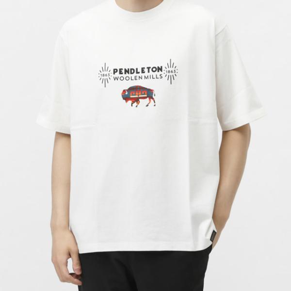 ペンドルトン メンズ アウトドア 半袖Tシャツ Logo Print Tee 5275-0008 P...