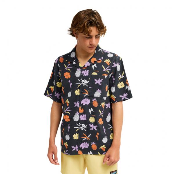 クイックシルバー メンズ アウトドアカジュアル 半袖シャツ OPQS GOMU NO MI SHIR...