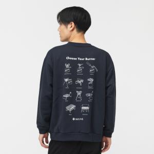 2025秋冬 スノーピーク アウトドアカジュアル スウェットトレーナー Choose Your Burner Sweatshirt SW-25AU001 074 : ネイビー snow peak