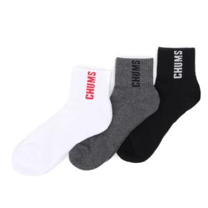 チャムス トレッキング ソックス 3P CHUMS Booby Crew Socks CH06-1112 CHUMS｜アルペングループヤフー店