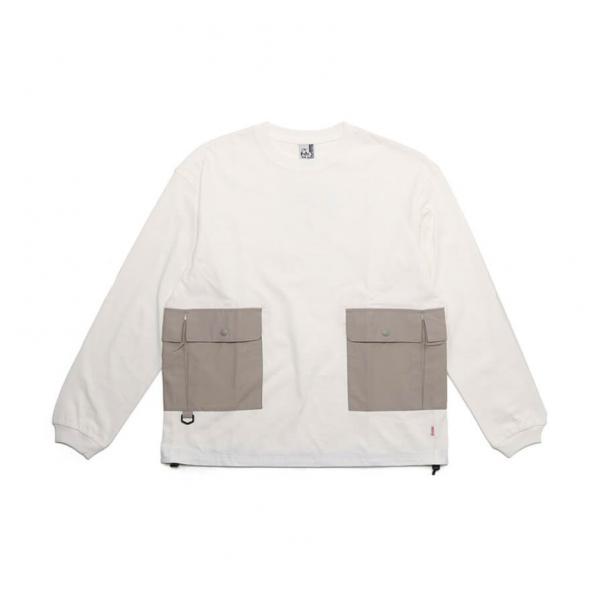 チャムス メンズ アウトドア 長袖Tシャツ Heavy Weight Side Pocket L/S...