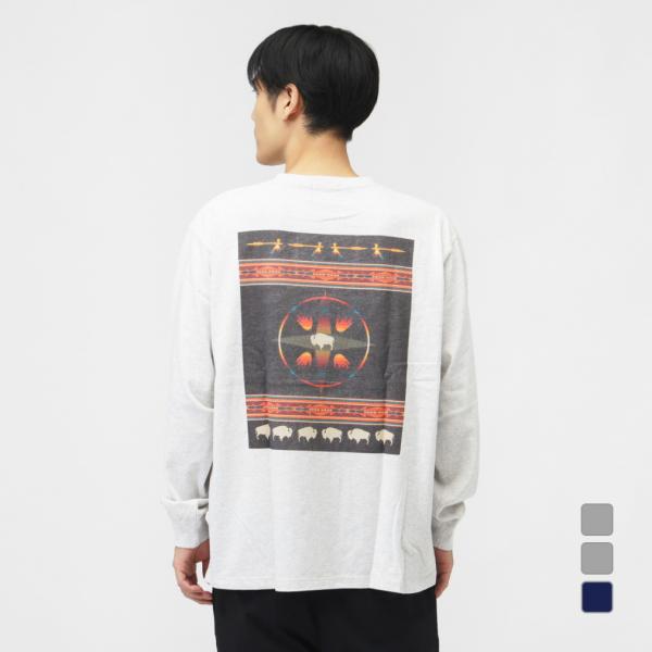 ペンドルトン メンズ アウトドアカジュアル 長袖Tシャツ Back Print LS Tee 547...