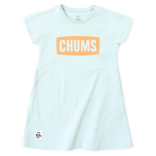 チャムス ジュニア 子供 アウトドア 半袖Tシャツ ワンピース キッズチャムスロゴドレス CH21-...