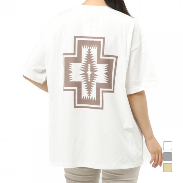ペンドルトン レディース アウトドア 半袖Tシャツ PENDLETON Adjust Big Tee...