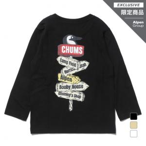 チャムス ジュニア キッズ 子供 長袖Tシャツ KD BOOBY SIGN BOARD PKT LS TEE CHUMS