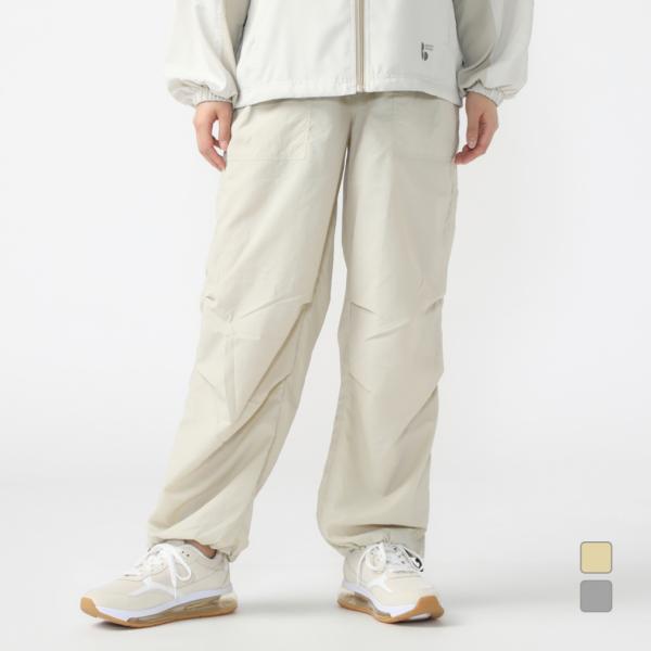 TIGORA by BEAMS DESIGN レディース ロングパンツ ナイロンワイドベイカーパンツ...