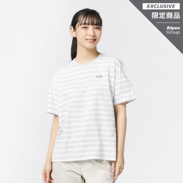 ニューバランス THE CITY レディース 半袖 Tシャツ シューパッチボーダーリラックスTシャツ...