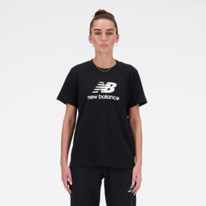 ニューバランス レディース 半袖 Tシャツ ショートスリーブTシャツ Sport Essentials Stacked Logo WT41502 BK スポーツウェア New Balance