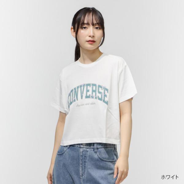 コンバース レディース 半袖 Tシャツ RIBBON ARCH LOGO TEE L 半袖Tシャツ ...