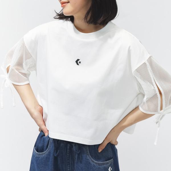 コンバース レディース 半袖 Tシャツ AP MESH SLEEVE TEE L メッシュスリーブ半...