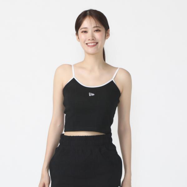 ニューエラ レディース ノースリーブ シャツ WS RIB CAMISOLE BLK WHI 141...