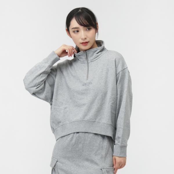ニューエラ レディース スウェット トレーナー WS SWEAT HALF ZIP GRY 1467...