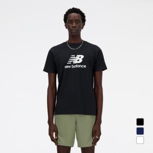 ニューバランス メンズ 半袖 Tシャツ ショートスリーブTシャツ New Balance Stacked Logo MT41502 スポーツウェア New Balance｜alpen-group