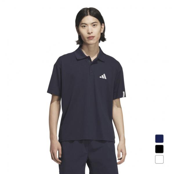 アディダス メンズ 半袖 ポロシャツ エッセンシャルズ プラス ルーズフィット スモールロゴ 半袖ポ...