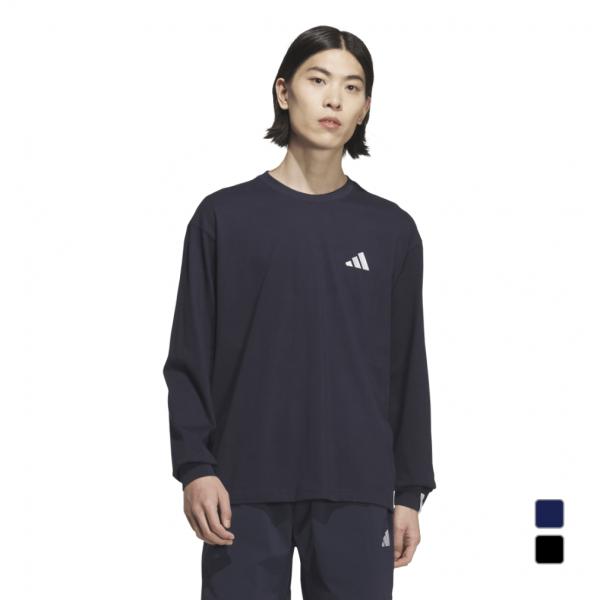 アディダス メンズ 長袖 Tシャツ エッセンシャルズ プラス ルーズフィット スモールロゴ 長袖Tシ...
