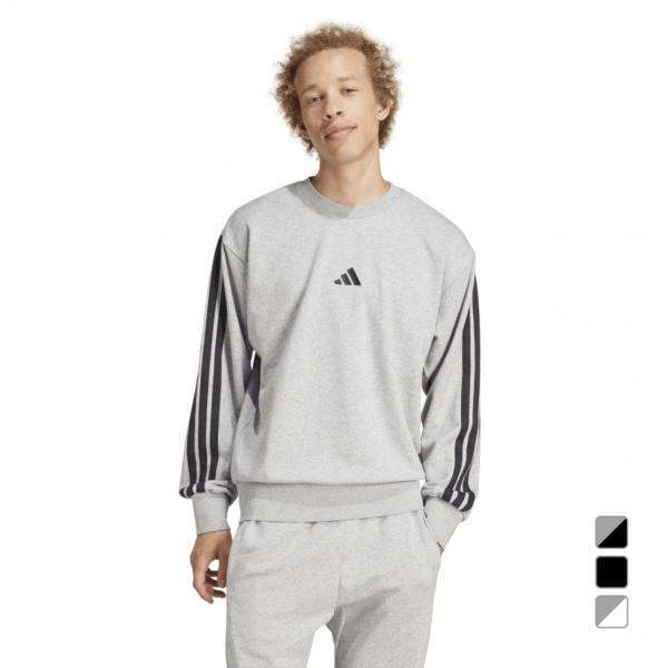 アディダス メンズ スウェット トレーナー エッセンシャルズ スリーストライプス フレンチテリースウ...