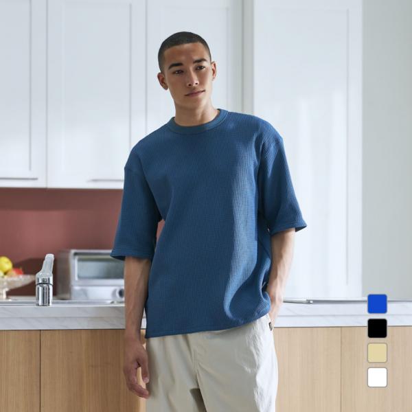 ティゴラ メンズ 半袖 Tシャツ ワッフル5分袖Tシャツ TR-9C1715TS スポーツウェア T...