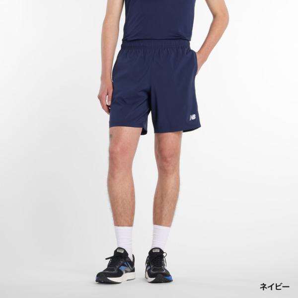 ニューバランス メンズ ジャージ ハーフパンツ スポーツグラフィックショーツ7インチ インナー無し ...