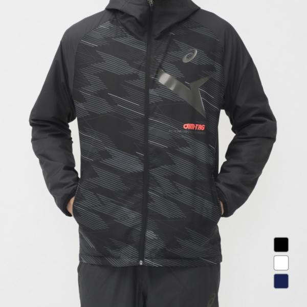 アシックス メンズ ウインドジャケット AIM-TRG裏トリコットグラフィックウィンドブレーカーフー...