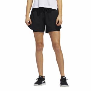 アディダス レディース クロスハーフパンツ W2IN1WOVSHORT GLN43 FJ7203 スポーツウェア ： ブラック adidas