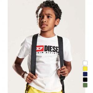 ディーゼル ジュニア キッズ 子供 半袖Tシャツ 半袖Tシャツ コットン カットソー TJUSTDIVISION T-SHIRT 00j47v DIESEL