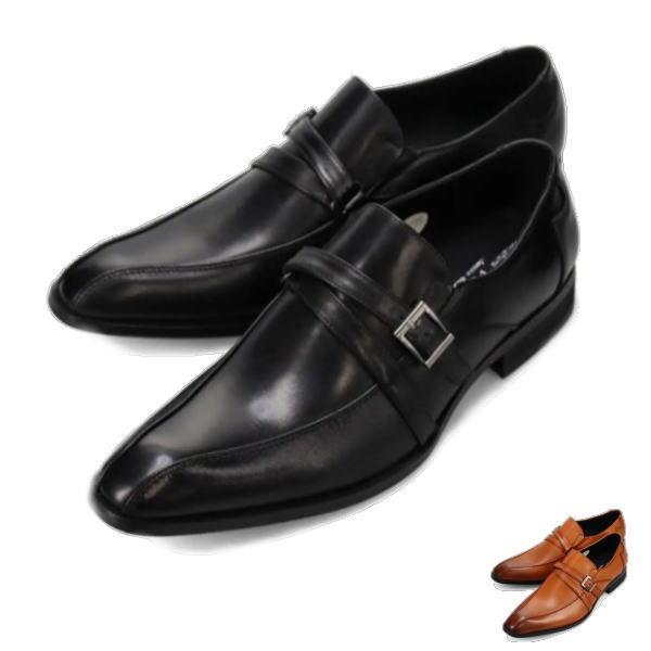 ヴィアカミーノ VC2506 上質のレザーを使用したダブルモンク仕様のスワールモカビジネスシューズ ...