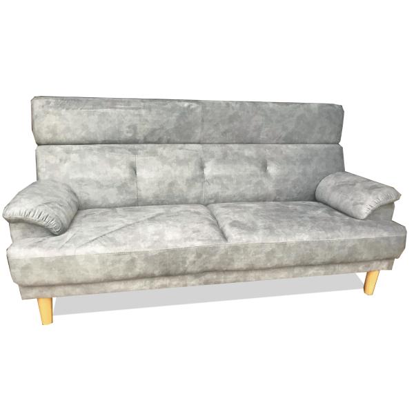 2人用ソファ　レオ　ファブリック（撥水生地）　グレー （２）自社便配送限定